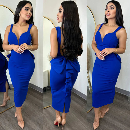 XAMIRA vestido azul rey